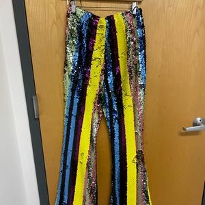 Very fun sequins pants worn once